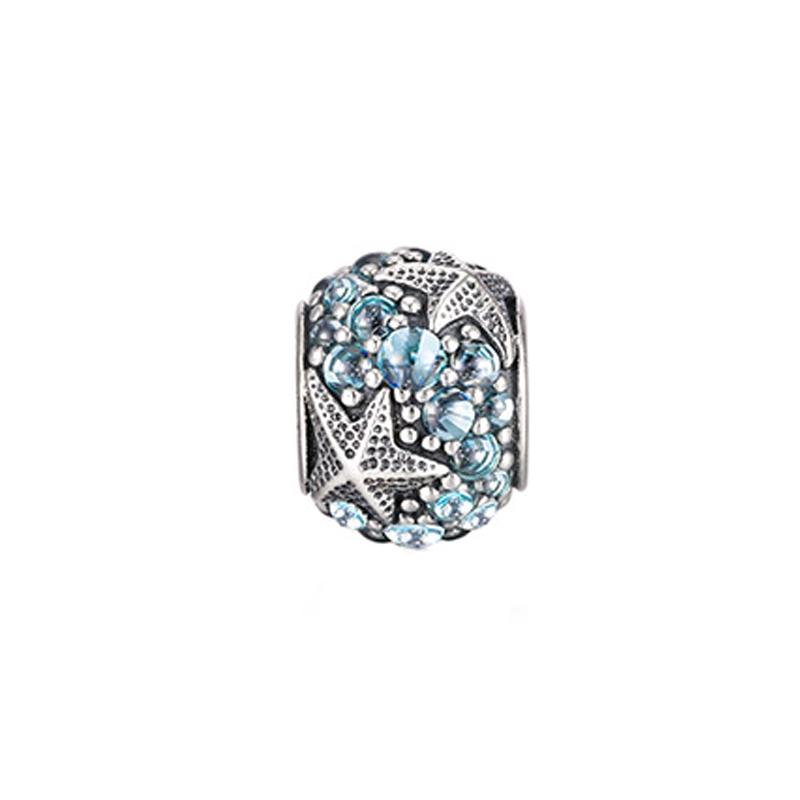 Pandora Ocean Star Beads Pendant Unisex Couple Style Silver 791905CZF