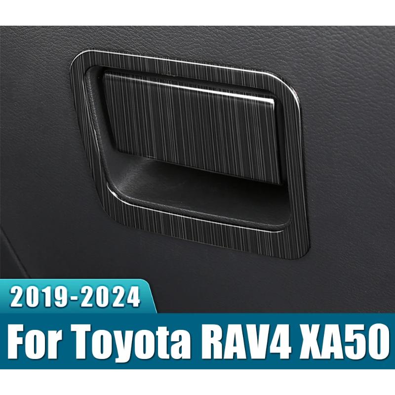 For Toyota Rav4 Xa50 - 2024 Rav 4 Hybrid Stainless Car Storage Box Co-pilot Handle Bowl 3d Trim 3d Trims