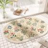 Fresh American Floral Absorbent Floor Mat, Bathroom Door, Bathroom Mat, Non-slip Mat, Bathroom Door Floor Mat