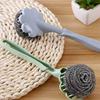 Long Handle Pan Pot Brush Sink Dish Bowl Wire Ball Washing Brush Multifunctional Practical Stain Removal Kitchen Cleaning Tools