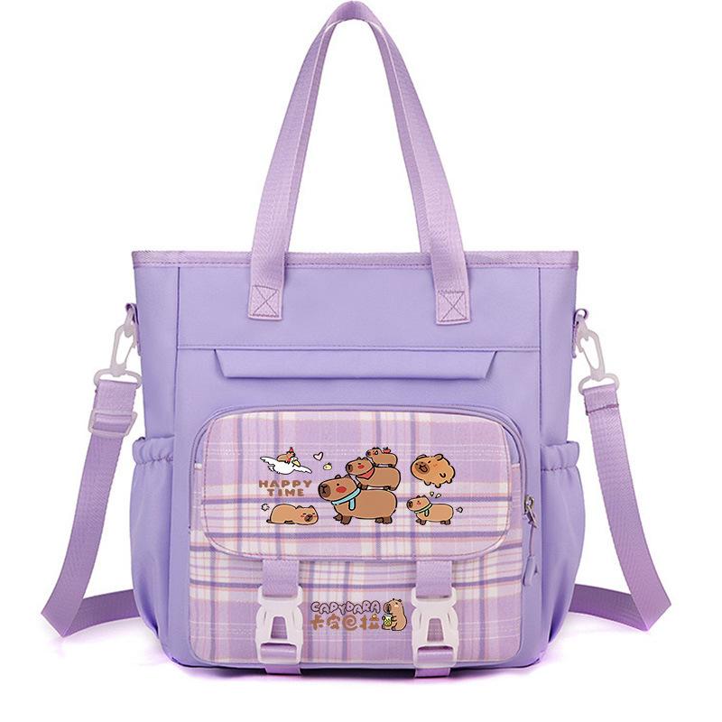 make-up class tote bag capybara large-capacity shoulder bag, primary school students, junior high school men's and women's high-value messenger bag