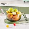 Kitchen Colander with Handle Multipurpose Rice Washing Bowl, Handle, Plastic Basin, Non Slip Fruit Washer for Quinoa Pasta Vegetables And Fruits
