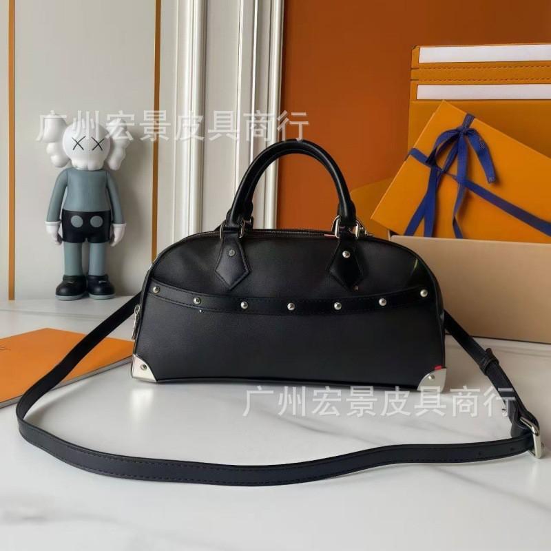 Murakami Takahiro Tricolor HandbagEastWest Bowling Bag One-shoulder Cross-slung Leather Pillow