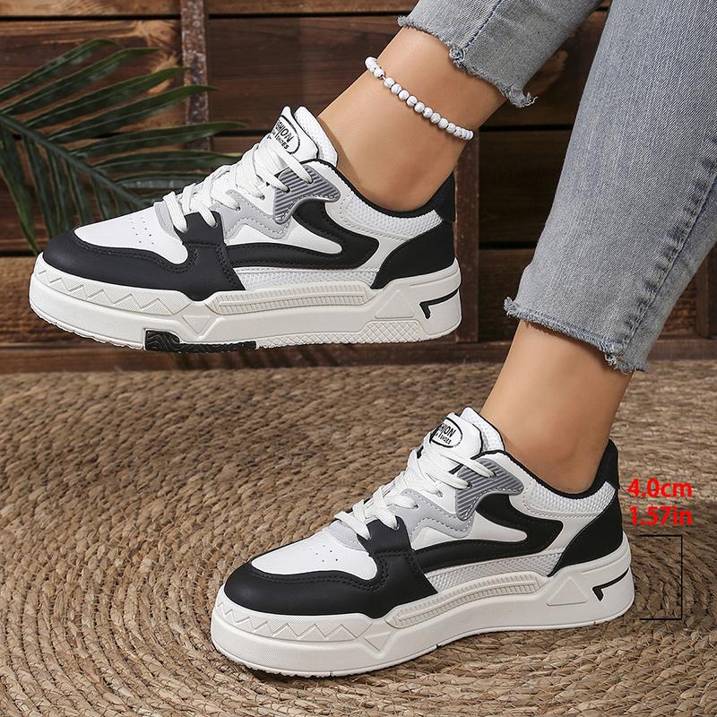 Fashion Mix Color Platform Sneakers Women 2025 Autumn Lace Up Thick Bottom Vulcanized Shoes Woman Mesh Breathable Running Walking Shoes