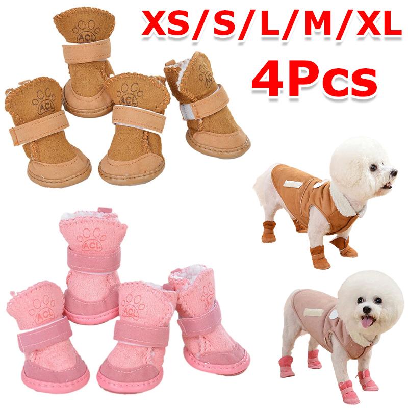 1Set Velvet Daily Pet Snow Boots Multiple Sizes Comfortable Anti Slip Durable Taking Photos Pet Socks Protecting Soft Outdoor