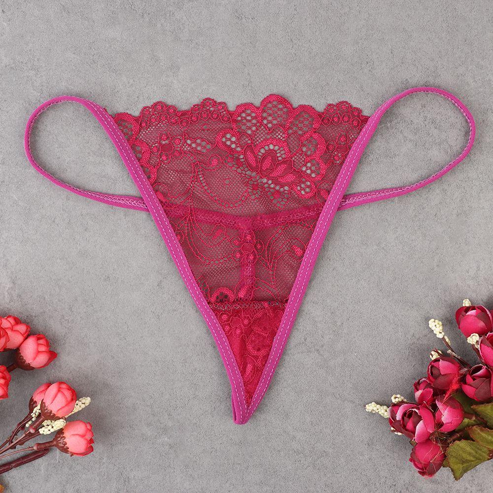 Random Transparent Underpants Thong G-String Low Waist Briefs Lace Panties Sexy Lingerie