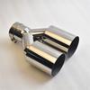 Dual Exhaust Tip 2.5 Inch Inlet To 3.5" Outlet 10" Length Exhaust Tailpipe Tip, 304 Stainless Steel Double Layer Staggered