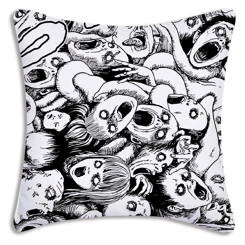 Classic manga For T-Tomie Pillow Covers Cartoon Sofa Decorative Home Double-sided Printing Short Plush Cute Cushion Cover