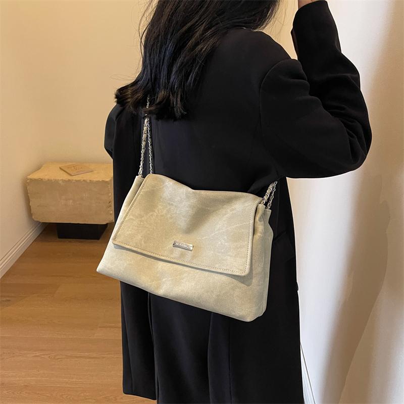 Retro Chian Leather Shoulder Bags for Women Simple Tote Bag 2024 Winter Crossbody Bag Lady Travel Vintage Handbags