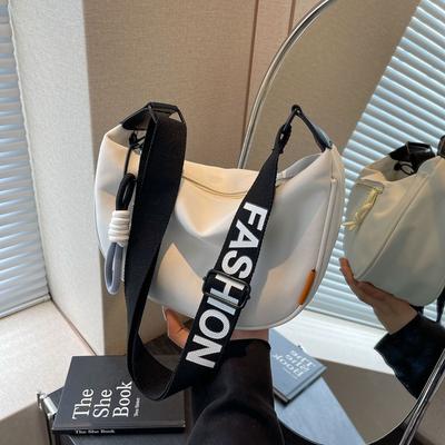 Crossbody Bag Women's Cloth Bag Summer Canvas Casual Dumpling Bag Niche Commuter Small Bag Single Shoulder Versatile New Model