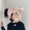 1Pc Summer Quick Drying Sun Visor Hats For Kids Boys Girls  Embroidered Bow Empty Top Ponytail Baseball Cap Children Hat