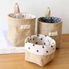 Cotton and Linen Storage Bags for Hanging On The Wall Behind The Door, Jute Storage Bags for Bathroom Storage