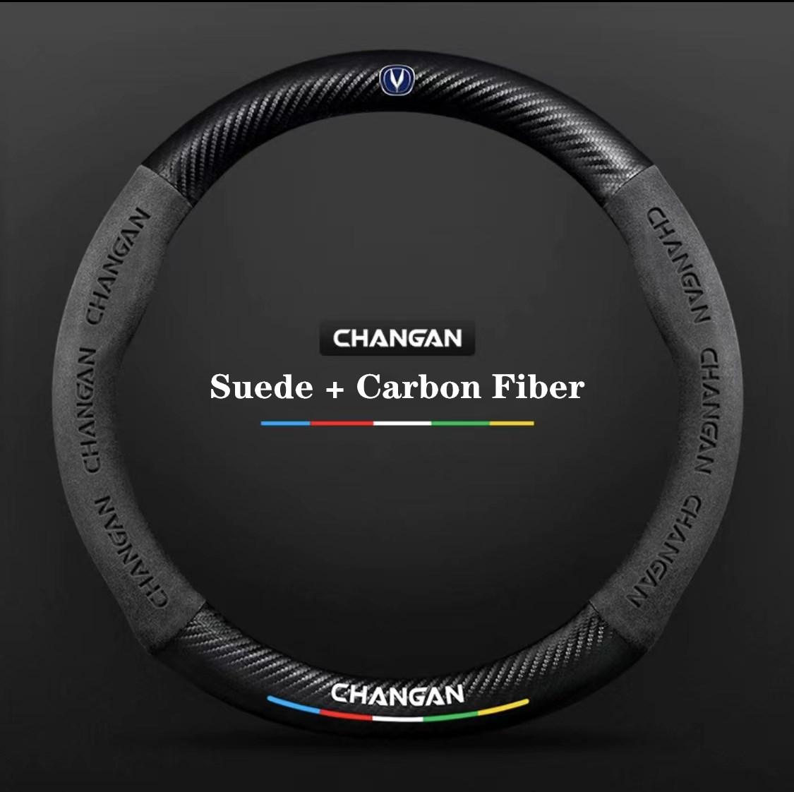 Car Suede Steering Wheel Cover For Changan Cs95 Cs15 Cs85 Cs35 Cs75 Cs55 Cx70 Uni-V Uni-T Uni-K Raeton Dado Alsvin Hunter Xt