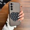 Heart Shape Suction Cup Phone Case for Samsung Galaxy S23+,S23 Semi Transparent Matte Shockproof Soft TPU Cover