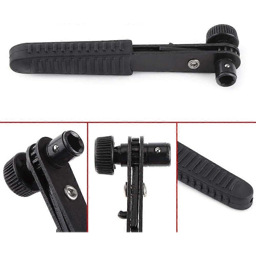 1/4" Iron Ratchet Wrench Screwdriver Bits Quick Socket Tool, Black