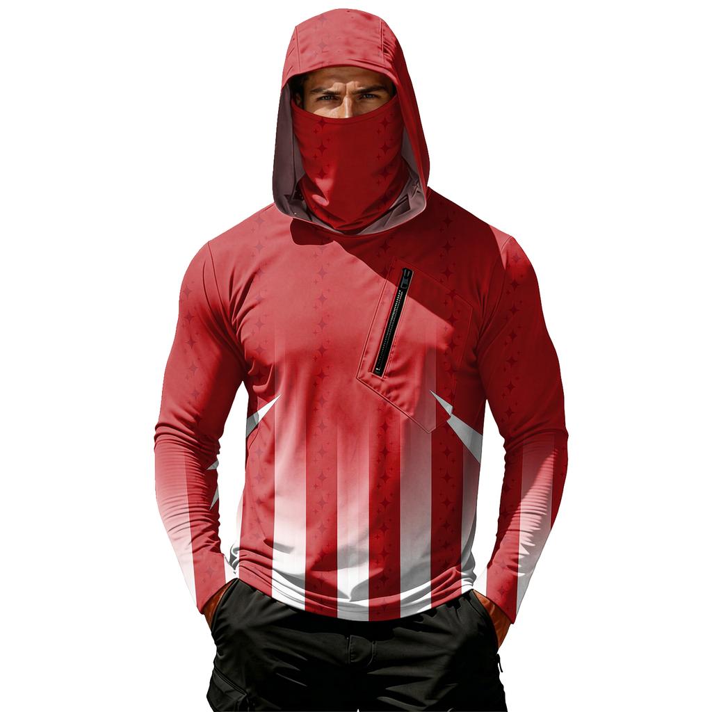 Men's Casual Hooded Long Sleeve Sunscreen Top