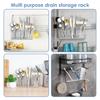 Fork Drainer Basket Stainless Steel Cutlery Hangable Basket Flatware Drying Rack Fork Drainage Containers For Kitchen