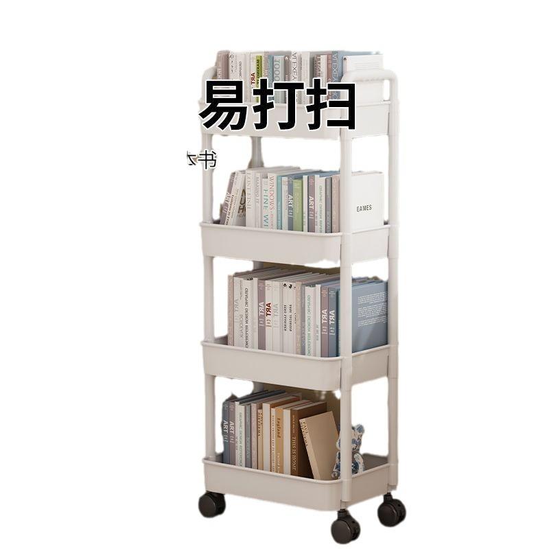 Movable ABS Storage Trolley with Wheels and Hooks, 2-5 Tier
