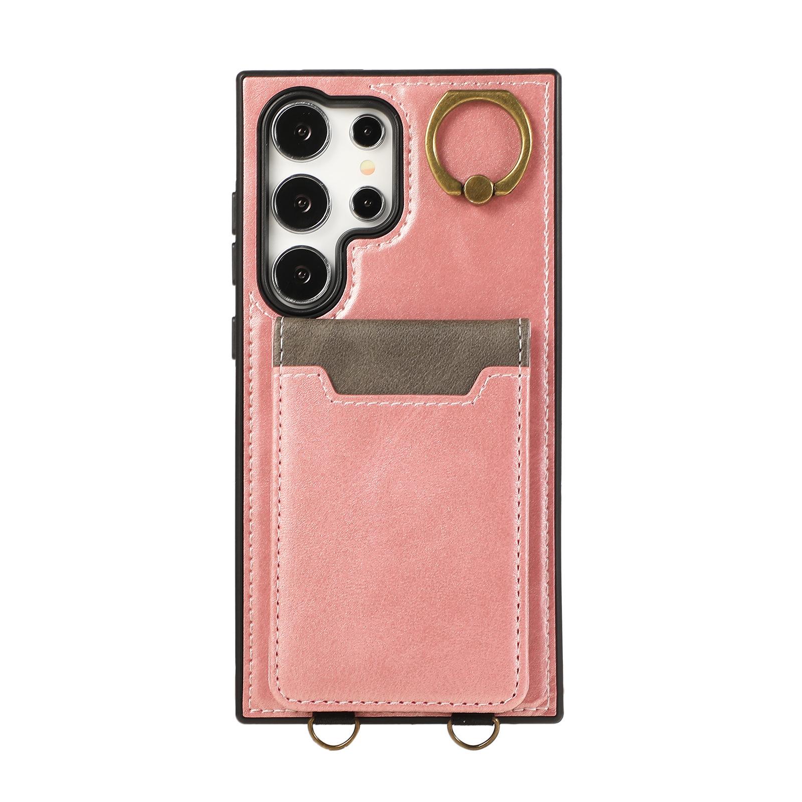 

Подходит для S24+ULTRA защитный чехол для вставки карты с рисунком теленка, цветной блок A55+5G кольцо для карт, новая модель с открыванием вверх и вниз A15 S24