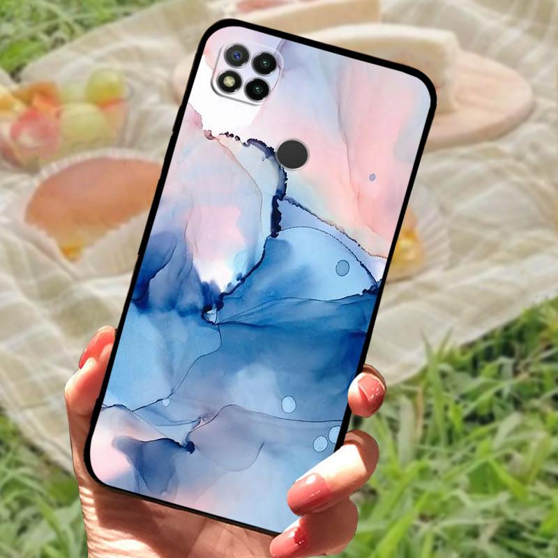 Pour Redmi 9C NFC Coque Mode Luxe Silicone Arrière de Téléphone Pour Xiaomi Redmi 9A 9C 9T Étuis Souples Anti-Choc Fundas Pare-chocs