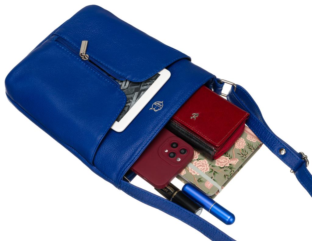 Leather handbag R-TSL-01-CPDM-8965 R.Blue