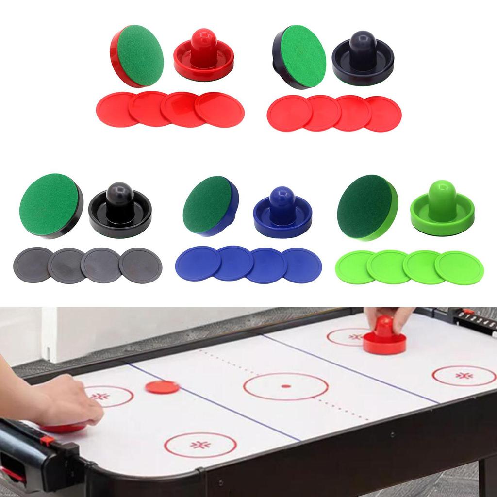 1 Set Mini-Air-Hockey-Drücker und Air-Hockey-Pucks, Slider-Drücker-Torhüter-Air-Hockey-Paddel für die Ausrüstung von Air-Hockey-Tischen