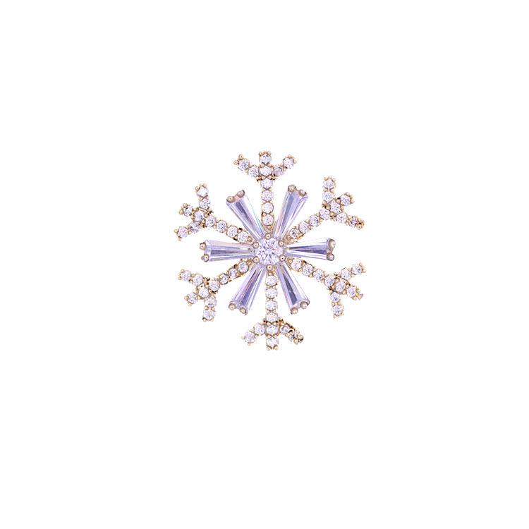 Broșă de rever fulg de zăpadă cu diamant: Broșă la modă pentru cămăși de damă