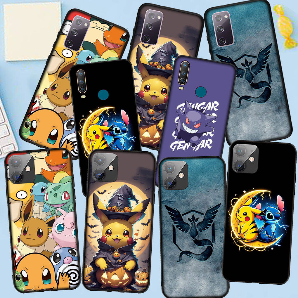 Handyhülle für Samsung Galaxy S25 S23 S22 S24 Ultra FE Plus A05 A06 A15 A16 A36 A37 A35 A52 A54 A55 A56 A57 A25 A53 A17 Anime Pokemon GO Pikachu Hülle