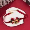 Velvet Bowknot Christmas Choker Plush Xmas Clavicle Chain  Jewelry Accessories