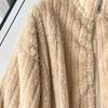 Women's G5Z Striped Plush Zipper Pajama Set - Cozy Velvet for Autumn/Winter