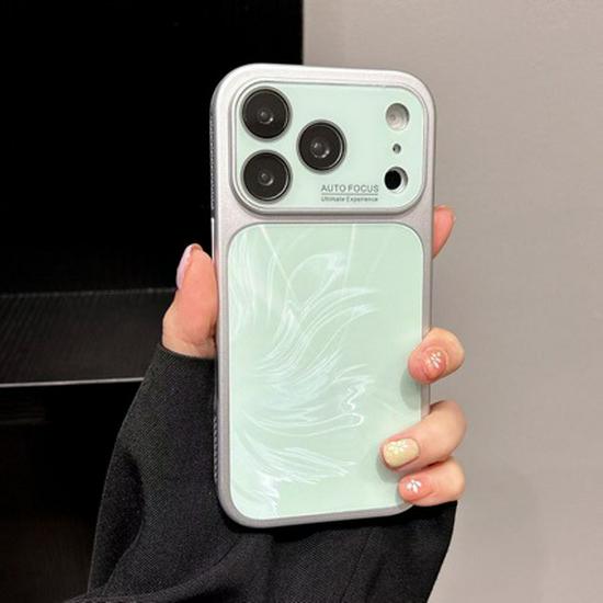 iPhone 16 Pro Max Rahmen Wärmeableitung Gaze CD-Muster Hülle - Sturzschutz für Apple 15/14