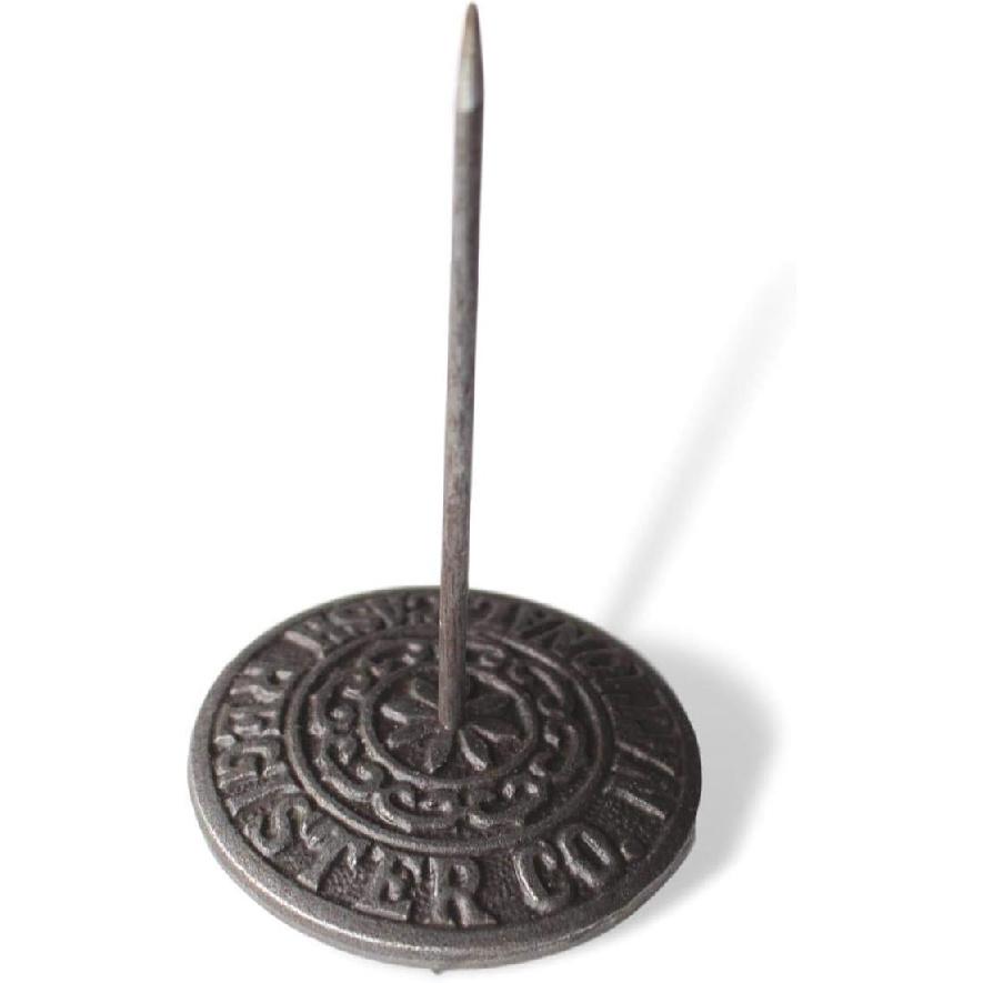 Thorness Vintage cast Iron Cash Register Receipt Spike Paperweight | Desk Receipt Holder | Restaurant Paper Holder | Check Spike | Spindle Rod Bill