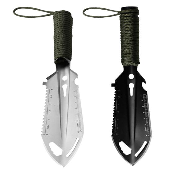 Multifunctional Shovel with Oxford Cloth Portable Stainless Steel Nylon Rope Handle Multi-purpose Spade Trowel Lightweight Outdoor Gardening Survival