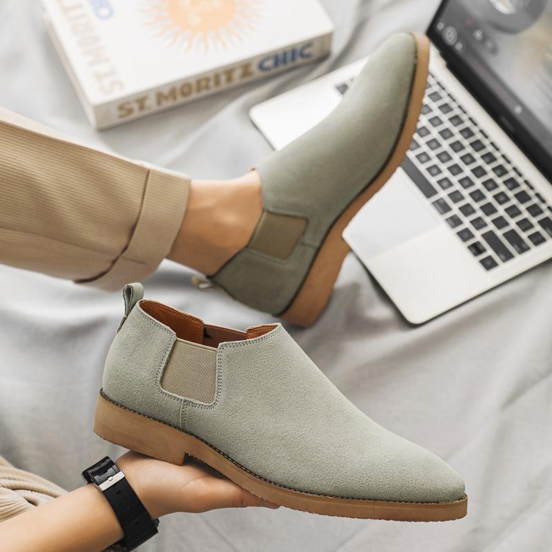 2366 Chelsea boots Foreign trade new large size matte short Chelsea boots men's British casual leather shoes