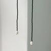 Bead Pearl Tie Necklace - Black