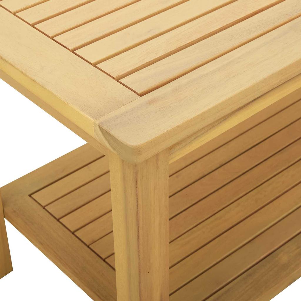 Side Table Oil Natural Finish 70 x 40 x 45 cm Solid Acacia Wood