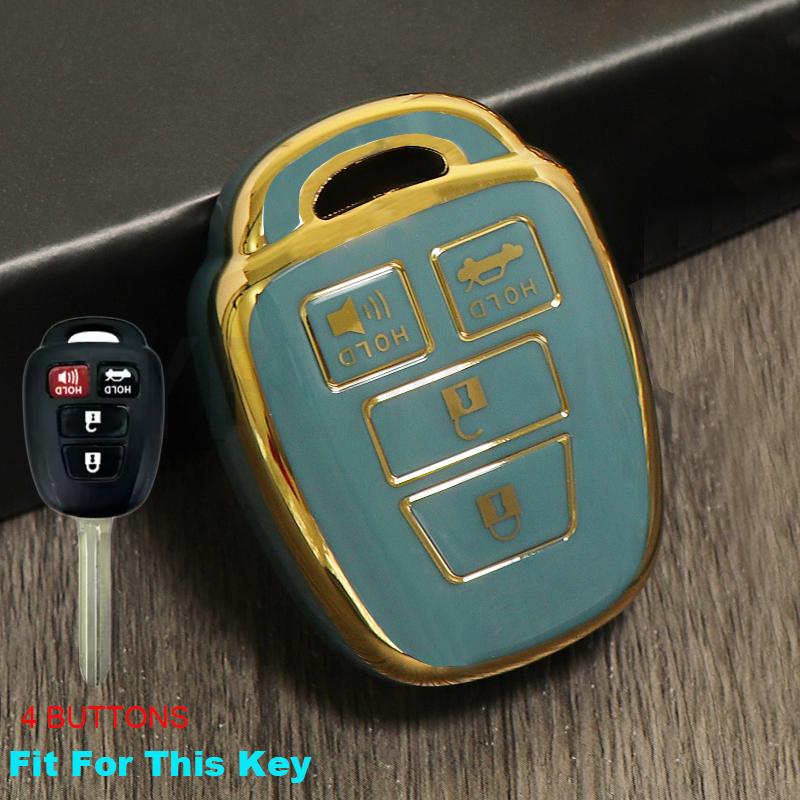 TPU 2/3/4 ButtonsCar Key Cover Case For Toyota Camry Prius Corolla RAV4 Sienna 2014 2015 Shell Fob Protected Holder Accessories