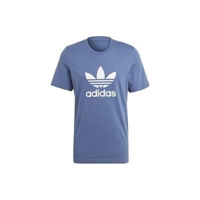 Originals Trefoil Logo Print Sports Crew Neck T-Shirt Men Tops Navy GN3467