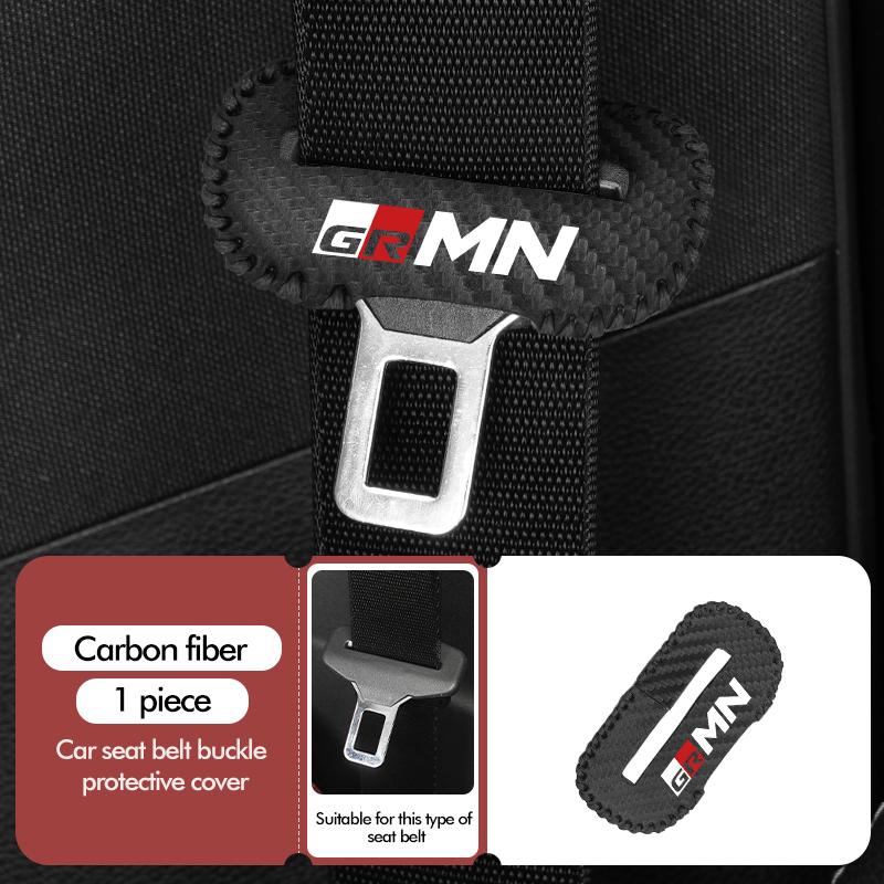

For Toyota Car Seat Belt Buckle Cover Leather Protector Anti-collision Case Supra Aygo Prado RAV4 Hilux Yaris Corolla 4Runner