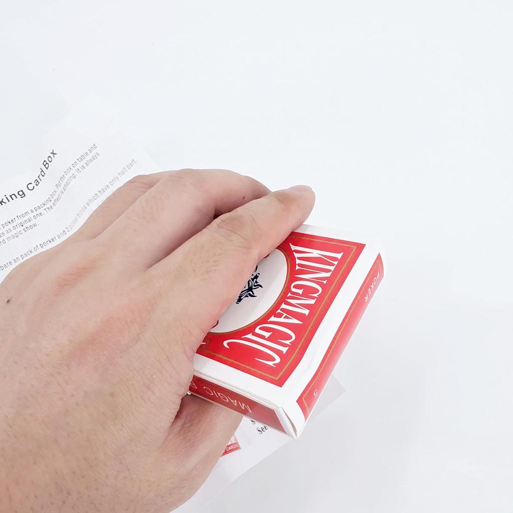 Needle Through Poker Card Box - Magic Props for Close-up Performances & Talent Shows
