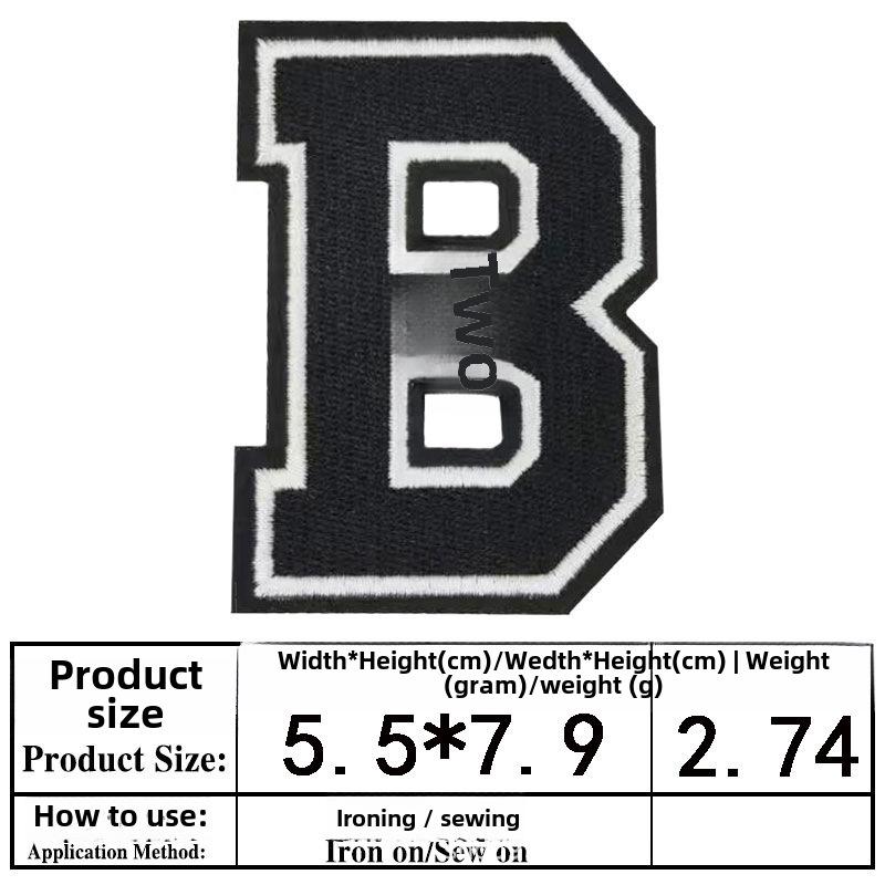 Embroidered Alphabet & Number Jersey Patch Armband Badge