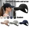 Summer Ponytail Baseball Cap Hollow Back Ponytail Hat Breathable Quick-Drying Visor Caps Outdoor Sunscreen Snapback Mesh Cap