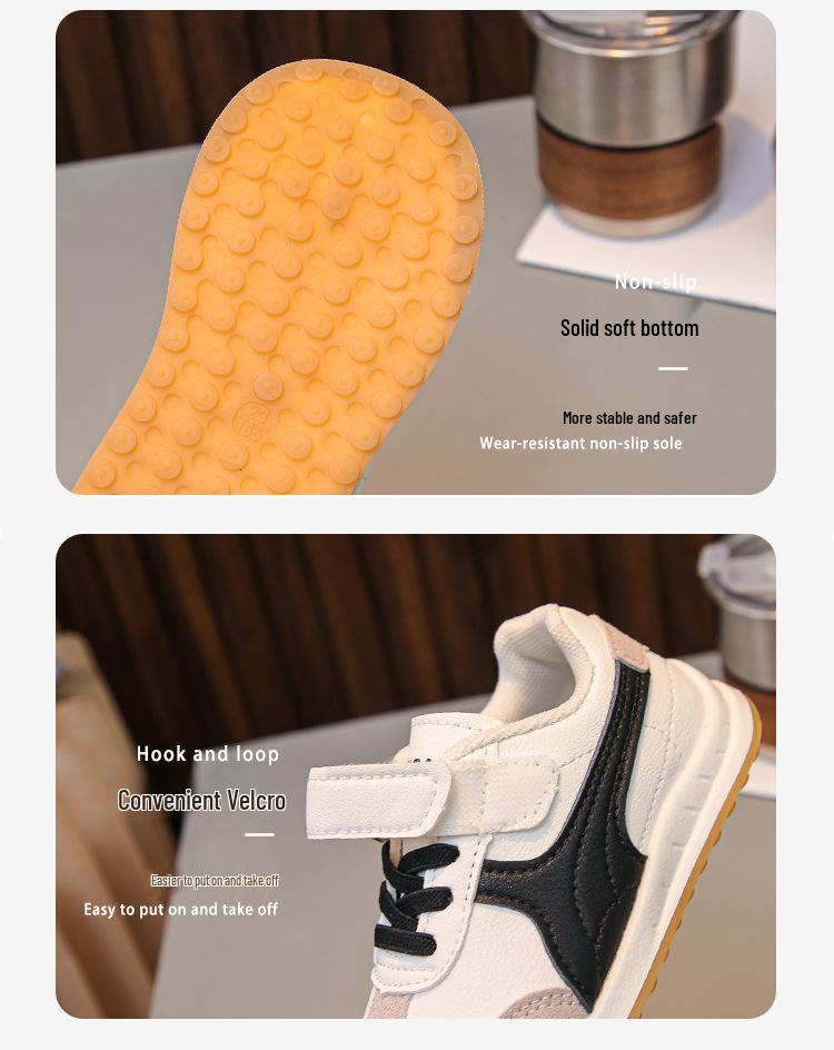 2025 Kids' Agan Sports Shoes: New Spring/Autumn Girls & Boys Soft Sole White Sneakers