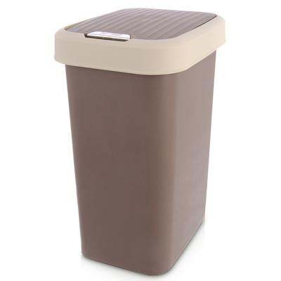 Plastic Waste Bin Kitchen Bathroom Office 25L Brown