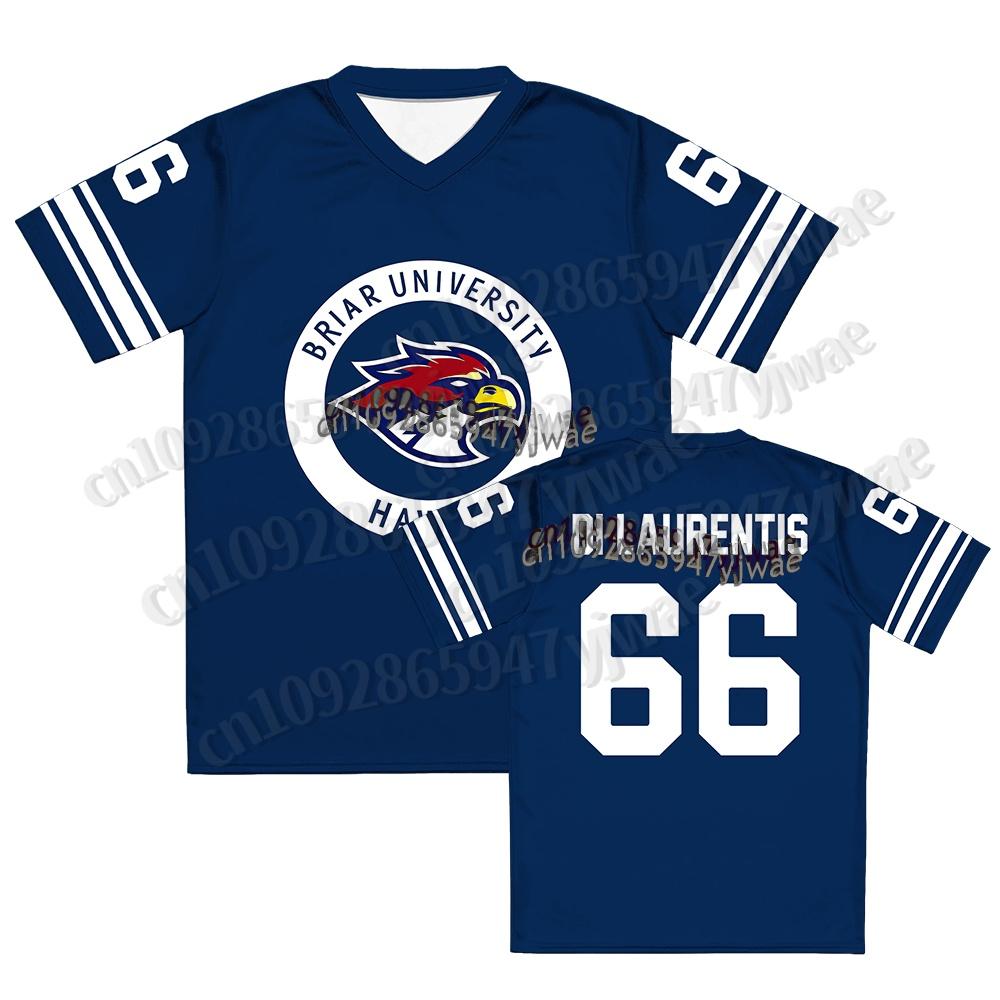 Women Off Campus Briar University Jersey Graham 44 22 DI LAURENTIS 66 Tucker46 T-shirt V-neck Short Sleeve Men Tees 3D Print