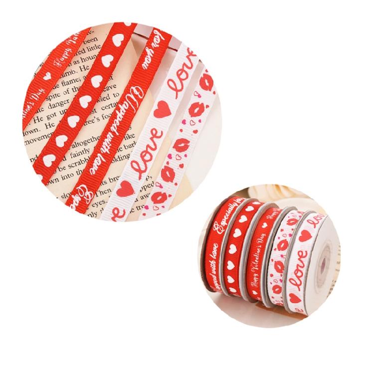 Valentines Ribbon Ribbon For Wreaths Flowers Bouquets Heart Ribbon For Gift Wrap