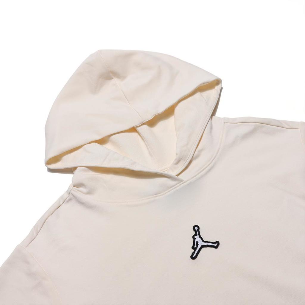 Jordan Solid Color Sports Training Loose Fit Hooded Long Sleeve Sweatshirt Kids Sweatshirt White DO9066-101