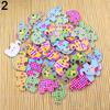 50pcs Lovely Sewing Cartoon Animal Elphant Dog Scrapbooking 2 Holes Wood