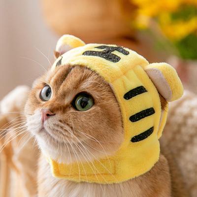 Pet Headgear Cute Cartoon Warm Comfortable Pet Hat for Cat Dog Party Costume Accessory