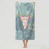 Fashion print Pink Axolotl Towel Drying Bath Towel Applicable To Light Swimming Camping Yoga Beach Out